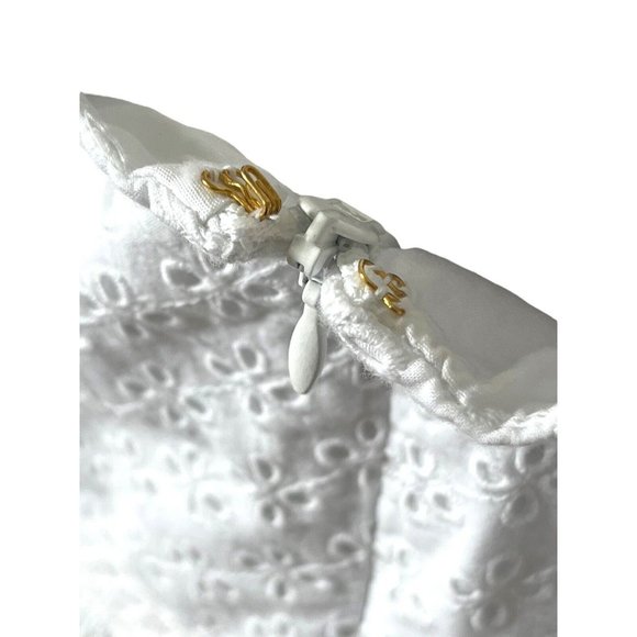 Vineyard Vines White Eyelet Fit & Flare Dress Size 10 $208 Retail Cut Out Back - Picture 12 of 16